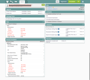 Bahmni example interface, used as a reference for Hospital Information System; not a screenshot of this project